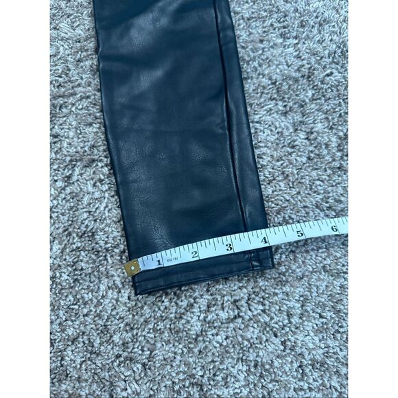Spanx Assets Faux Leather Leggings Black Pants Smoothing Slimming S Small - Picture 8 of 9